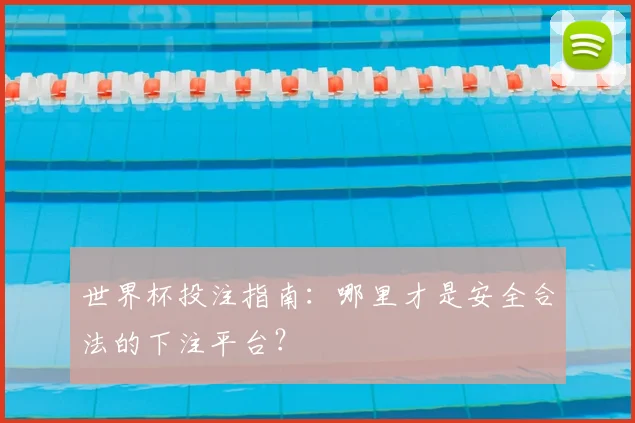 世界杯投注指南：哪里才是安全合法的下注平台？